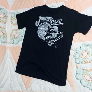 JOHNNY CASH BLACK GUITAR OF SONGS, MENS SZ Medium T-SHIRT TEE 100% COTTON